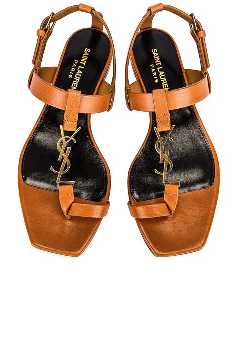 tribute flat sandals ysl|saint laurent cassandra flat sandals.